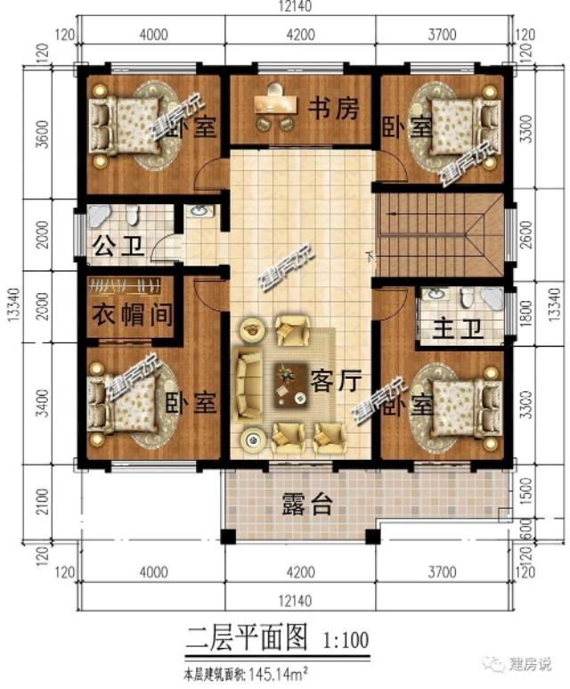 這棟二層別墅設計圖，絕對實力派，26萬起建