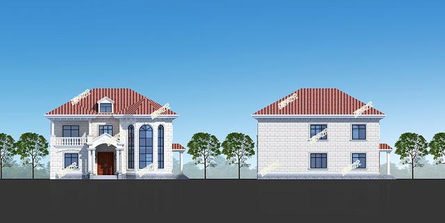 30萬的二層漂亮別墅設計圖，建棟每人敢說你家房子土