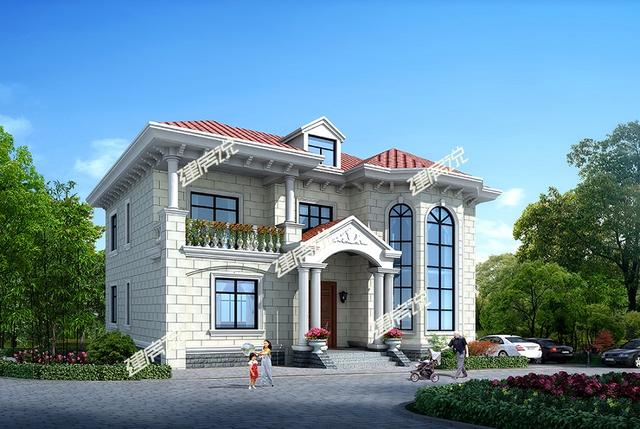 30萬的二層漂亮別墅設計圖，建棟每人敢說你家房子土