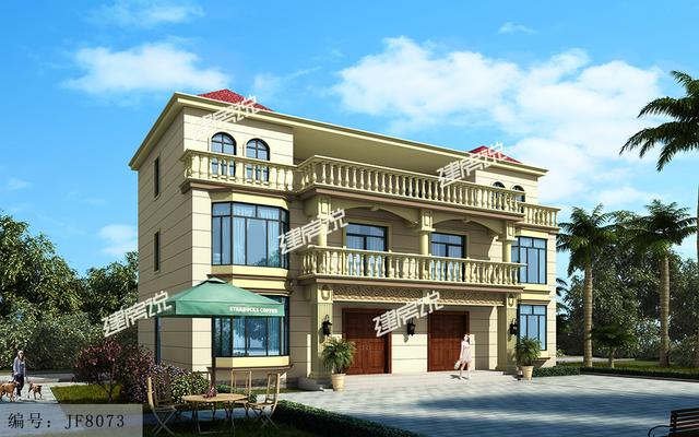 雙拼別墅設(shè)計(jì)圖，湖南兄弟合建，實(shí)惠又大氣，村里人人羨慕又夸贊