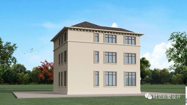 開間13米的復式三層鄉村別墅設計圖，7臥6衛，建在老家很風光