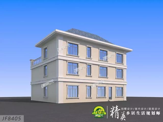 16X15三層歐式別墅設計圖，娛樂室+露臺+衣帽間，住的寬敞又舒適