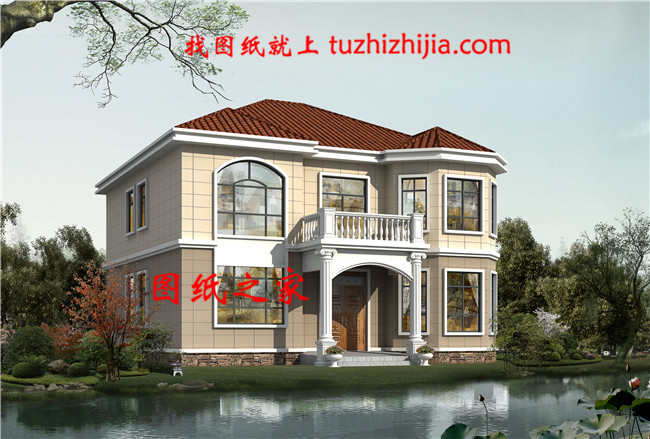 農村簡易二層樓設計圖，外觀簡單漂亮，經典時尚