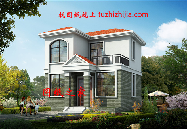 8萬元二層農村房子圖片及設計圖，簡易二層小樓，占地50平米