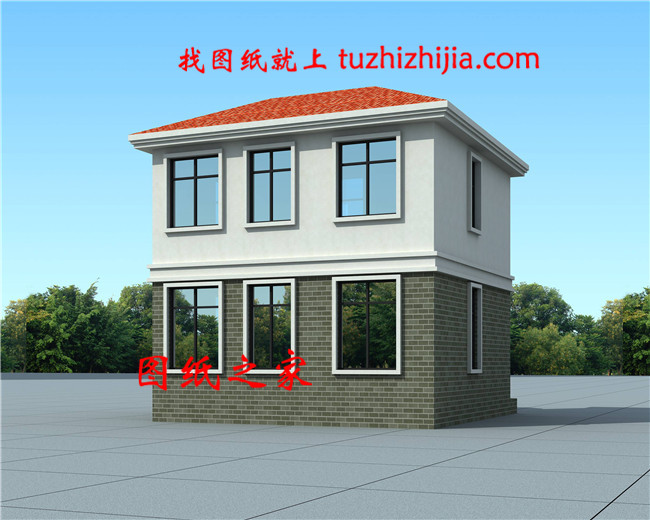 8萬元二層農村房子圖片及設計圖，簡易二層小樓，占地50平米