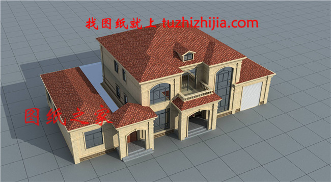 二層帶車庫歐式尊貴別墅,客廳中空,美觀,大氣,實用