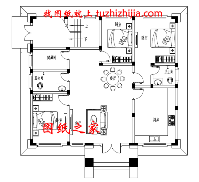 一層一戶歐式三層豪華別墅,三室兩廳一廚兩衛一