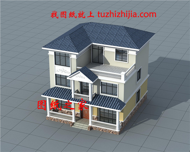 140平米二層半帶露臺別墅圖片及圖紙，戶型極佳