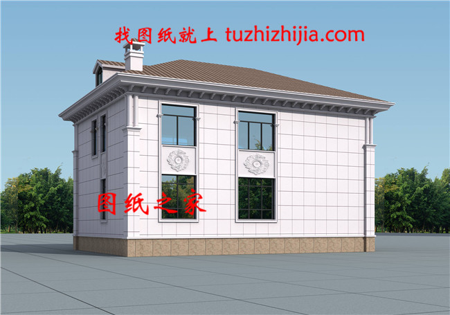 2019新款二層別墅設計圖紙,精致秀麗,客廳中空