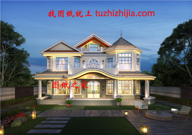 五十萬二層半鄉村別墅,占地200平米左右,客廳挑空設計