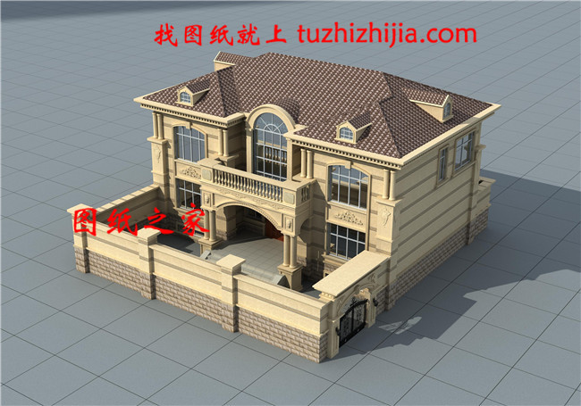 帶地下室二層精致歐式小別墅圖片,占地160平米左右