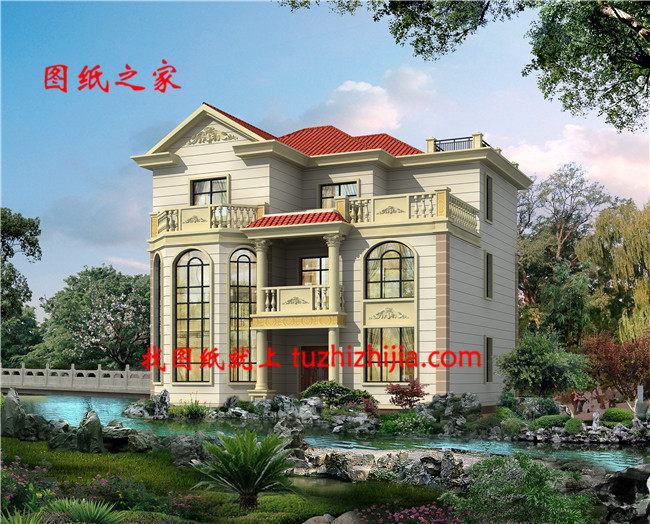 本戶型為歐式三層的獨棟別墅,占地140平方米