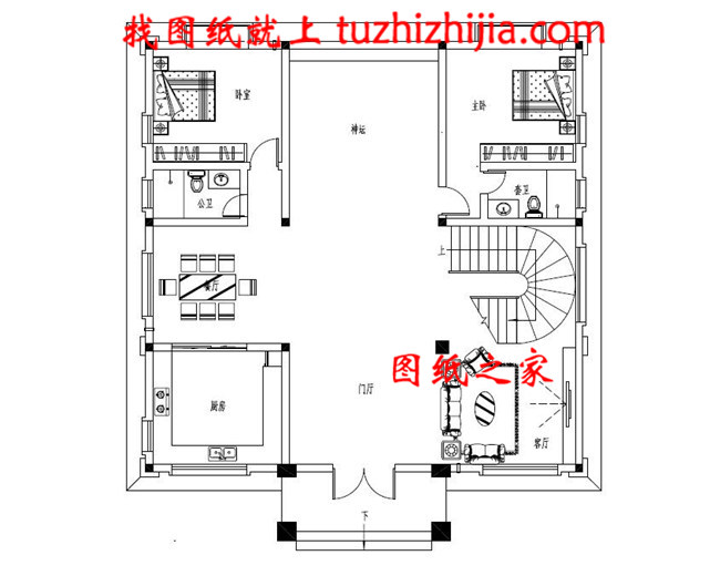 新農(nóng)村四層復(fù)式獨棟別墅設(shè)計戶型圖片