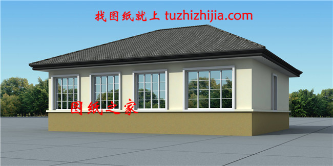 15萬(wàn)左右12米×10米一層別墅平房戶(hù)型圖及設(shè)計(jì)圖,造價(jià)低