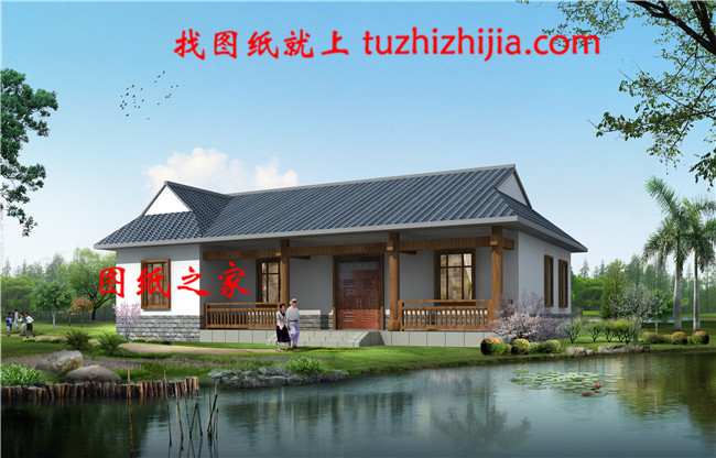 20萬鄉村一層別墅效果圖及設計圖,經典實用,占地170平