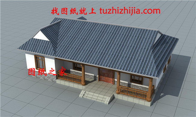 20萬鄉村一層別墅效果圖及設計圖,經典實用,占地170平