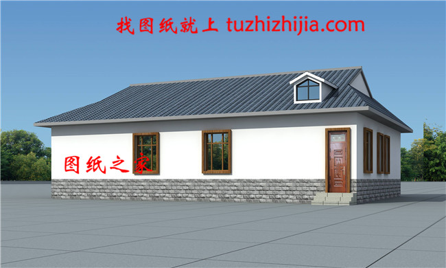 20萬鄉村一層別墅效果圖及設計圖,經典實用,占地170平