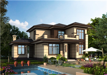 農(nóng)村25萬別墅款式二層自建房設(shè)計(jì)圖，外觀簡約大氣