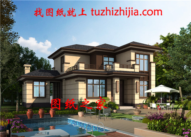 帶柴火房二層農(nóng)村自建房設(shè)計圖,外觀簡約大氣