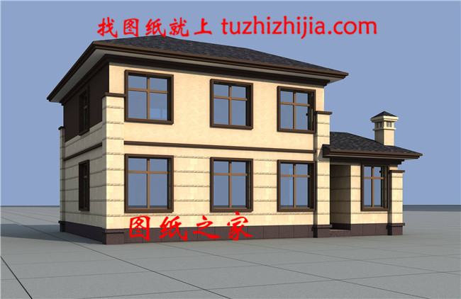 帶柴火房二層農(nóng)村自建房設(shè)計圖,外觀簡約大氣