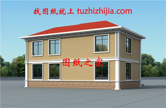 二層現代簡歐式別墅,帶神位與柴火房