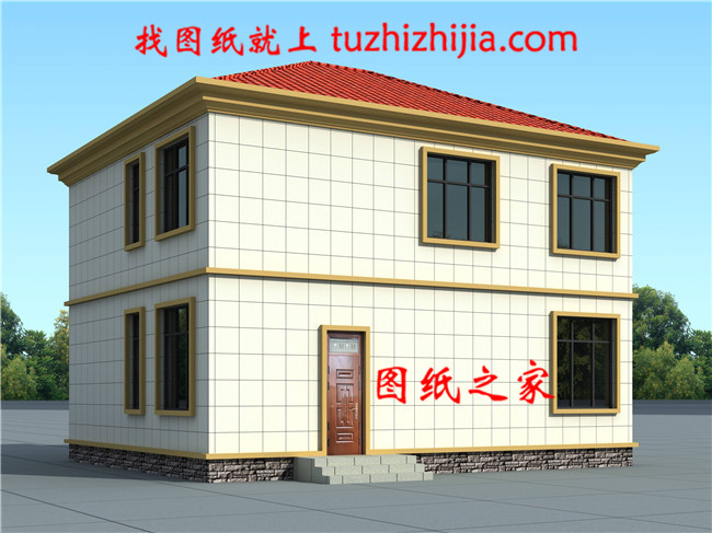 農(nóng)村二層樓房設(shè)計圖紙，含全套設(shè)計方案（施工圖+效果圖)