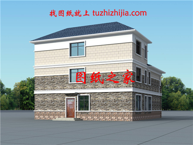 現代簡約時尚三層自建別墅設計圖