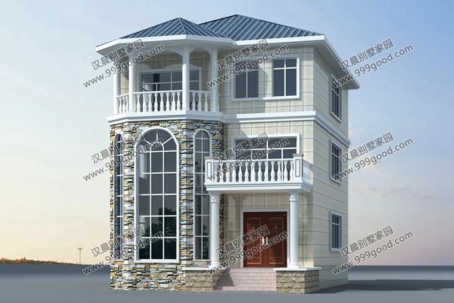 農(nóng)村小開間別墅設(shè)計圖，帶旋轉(zhuǎn)樓梯，挑空客廳，非常漂亮