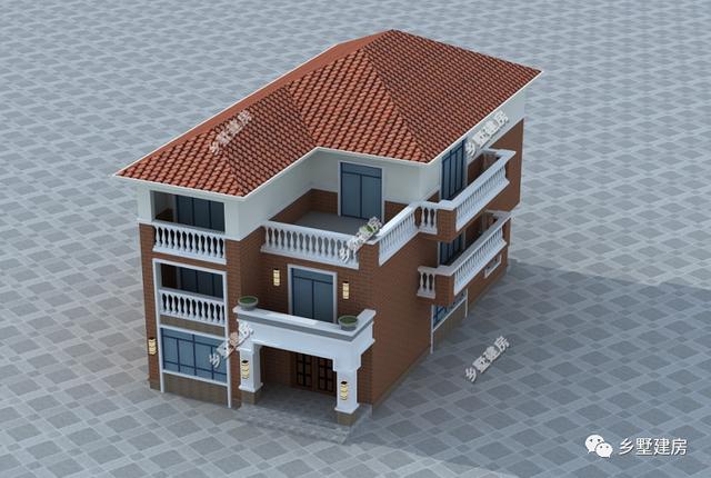 開間小的農村三層別墅設計圖，經典沉穩不失大氣，最適合農村建造