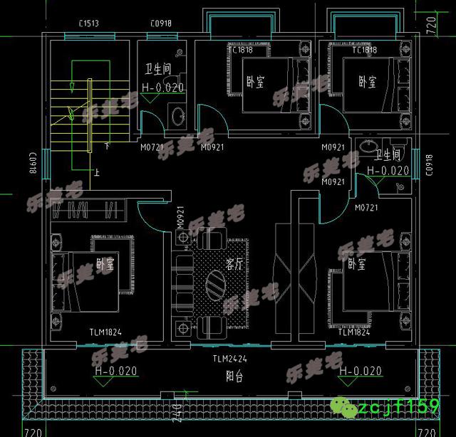 兩款平屋頂別墅設計圖紙，外觀漂亮，戶型簡單大方，適合農村建造