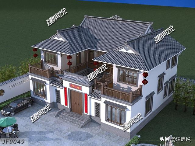 中式四合院別墅設計圖，2026建新房，要建就建最牛逼的中式別墅