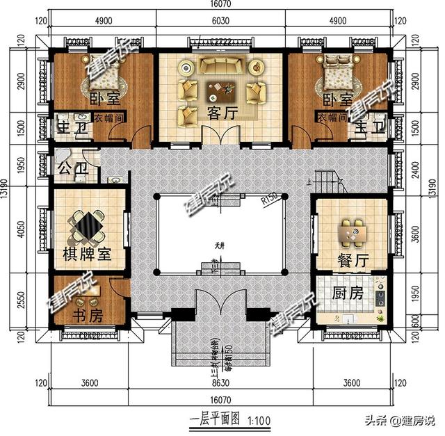 中式四合院別墅設計圖，2026建新房，要建就建最牛逼的中式別墅