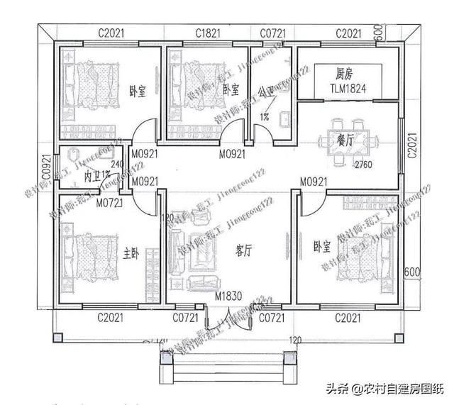 9款農村小別墅設計圖，造價都很經濟，預算在20萬左右