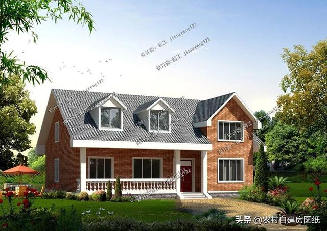 9款農村小別墅設計圖，造價都很經濟，預算在20萬左右