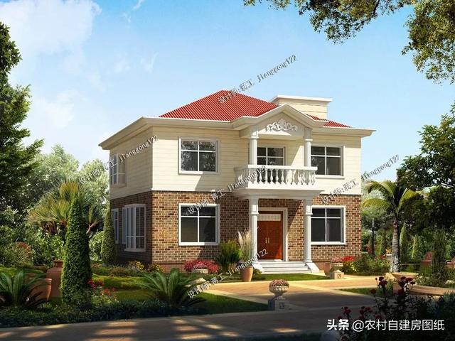 9款農村小別墅設計圖，造價都很經濟，預算在20萬左右