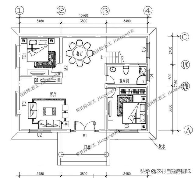 9款農村小別墅設計圖，造價都很經濟，預算在20萬左右