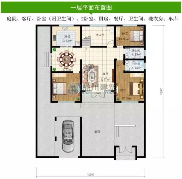 8套農村別墅圖紙，開間15米，都好氣派，一輩子建一棟足矣