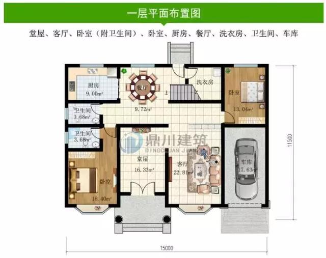 8套農村別墅圖紙，開間15米，都好氣派，一輩子建一棟足矣
