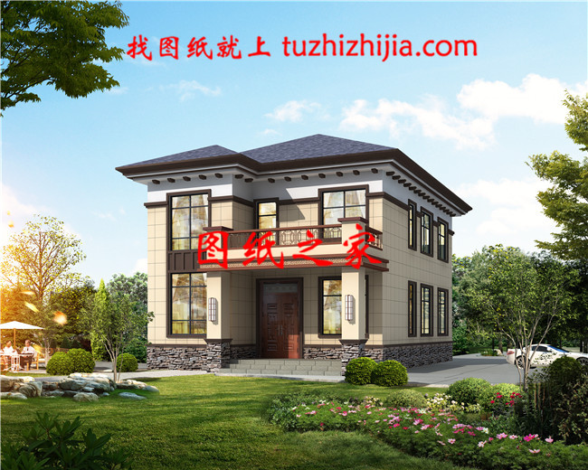 二層農村房屋設計圖紙,帶效果圖和全套施工方案圖