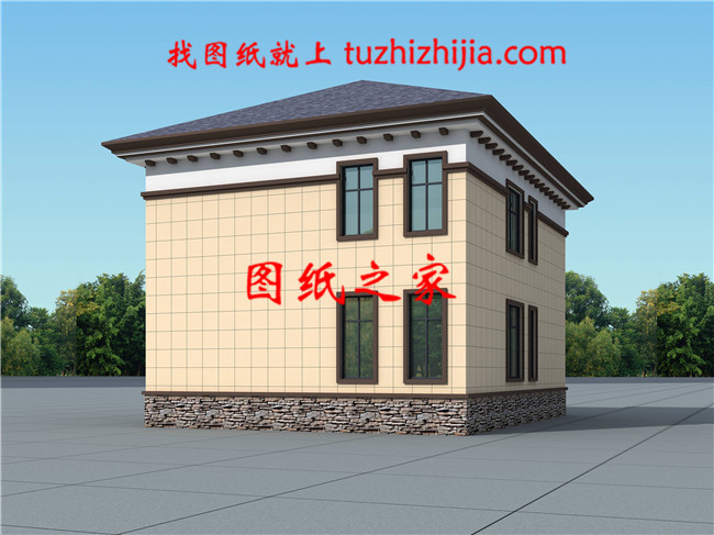 二層農村房屋設計圖紙,帶效果圖和全套施工方案圖