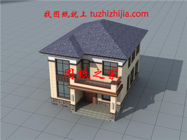 二層農村房屋設計圖紙,帶效果圖和全套施工方案圖