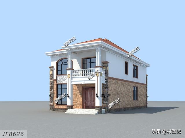 面寬8米的二層別墅設(shè)計圖，再也不用為小宅基地發(fā)愁了！