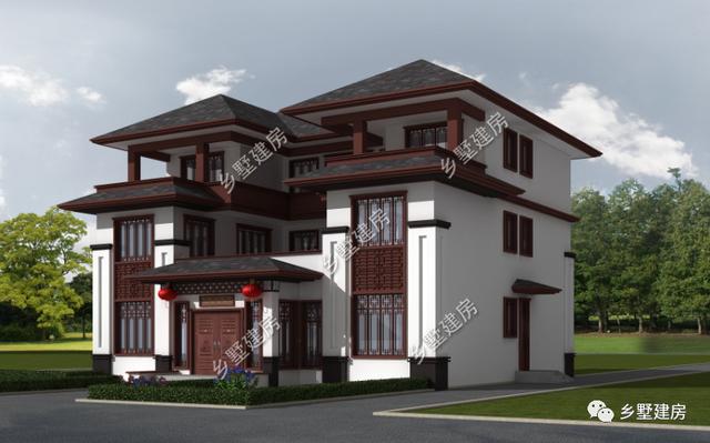 新中式風(fēng)格農(nóng)村自建別墅設(shè)計(jì)圖，不僅僅是實(shí)用，而且還很美觀大氣！