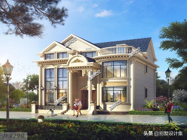 11x12米三層豪華歐式別墅設(shè)計(jì)圖，外觀豪華大氣上檔次，室內(nèi)布局合理