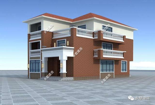 小開間農(nóng)村自建三層別墅設(shè)計(jì)圖，這款別墅即可滿足你的需求