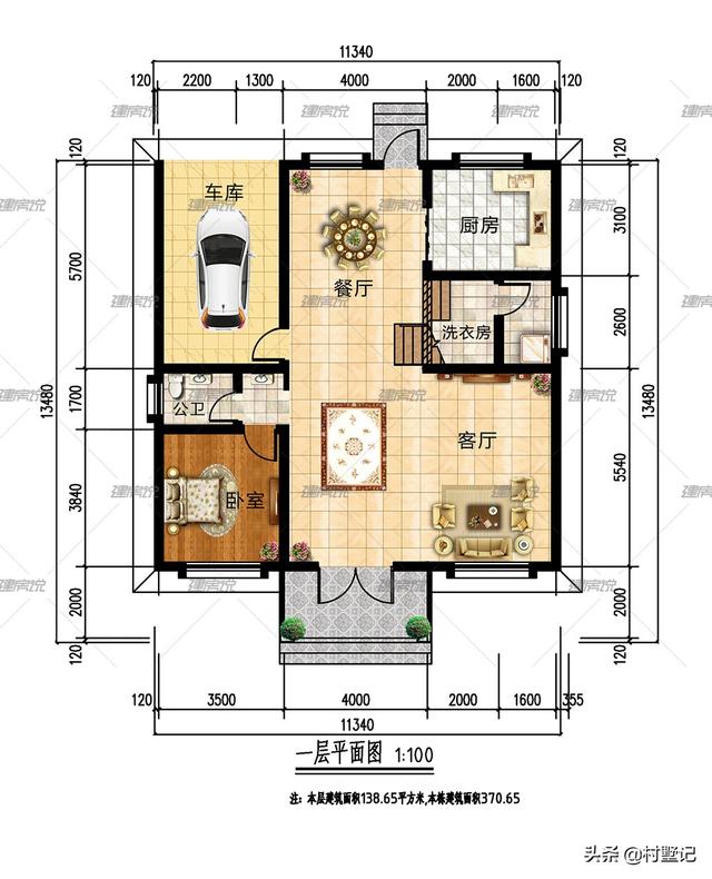 5款帶車庫農村別墅設計圖，二層和三層都有，想建幾層任你選擇！