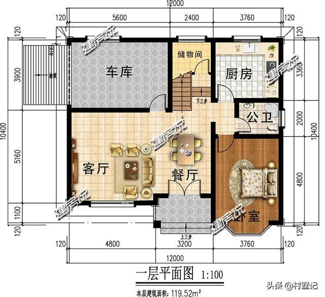 5款帶車庫農村別墅設計圖，二層和三層都有，想建幾層任你選擇！