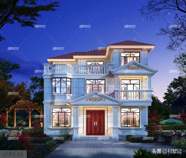 5款帶車庫農村別墅設計圖，二層和三層都有，想建幾層任你選擇！