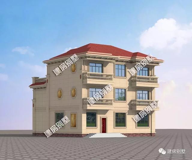 兩款帶堂屋三層自建房設計圖，第一棟35萬就能建，第二棟是豪宅