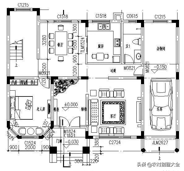 12款帶車庫的農村別墅設計圖，既經濟又實用，最低18萬就能建好